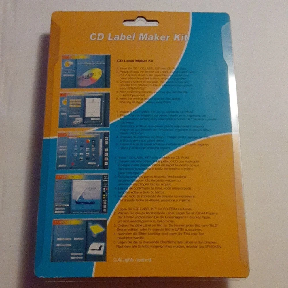 CD Label Maker Kit with Set Label Case - Picture 3 of 5